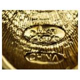 JOAN RIVERS Green Enameled Rhinestone Gold Plated Base Metal Pierced Earrings .