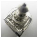 JOAN RIVERS Icy Square Rhinestone silver Tone Base Metal Pierced Earrings .