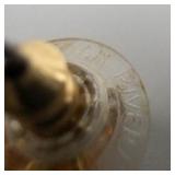 JOAN RIVERS Champaign Cz Star Cut gold Tone Base Metal Stud Earrings .