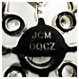 Sparkling Cz Snowflake sterling Silver French Wire Earrings .