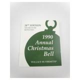 Wallace Silversmiths  1990 "Peaceful Doves" silver plate Christmas Sleigh Bell Ornament . 20th Edition