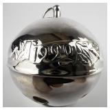 Wallace Silversmiths  1990 "Peaceful Doves" silver plate Christmas Sleigh Bell Ornament . 20th Edition