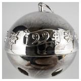 Wallace Silversmiths  1994 "Festive Bells" silver plate Christmas Sleigh Bell Ornament . 24th Edition