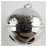 Wallace Silversmiths  1978 "Legendary Christmas Rose" silver plate Christmas Sleigh Bell Ornament .