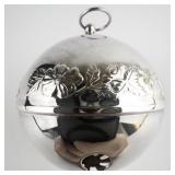 Wallace Silversmiths  1978 "Legendary Christmas Rose" silver plate Christmas Sleigh Bell Ornament .