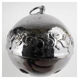Wallace Silversmiths  1977 "Mistletoe & Doves" silver plate Christmas Sleigh Bell Ornament .