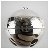 Wallace Silversmiths  1982 "Fluffy Mittens, Swift Skis & Playful Sleds" silver plate Christmas Sleigh Bell Ornament .
