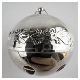 Wallace Silversmiths  1995 "SILVER ANNIVERSARY" silver plate Christmas Sleigh Bell Ornament . Limited Edition 25th Year