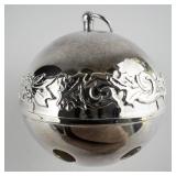 Wallace Silversmiths  1995 "SILVER ANNIVERSARY" silver plate Christmas Sleigh Bell Ornament . Limited Edition 25th Year