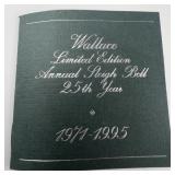 Wallace Silversmiths  1995 "SILVER ANNIVERSARY" silver plate Christmas Sleigh Bell Ornament . Limited Edition 25th Year