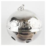 Wallace Silversmiths  1983 "Christmas Candle" silver plate Christmas Sleigh Bell Ornament . Annual Edition. 13th in a Series.
