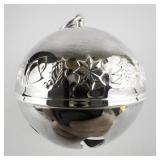 Wallace Silversmiths  1983 "Christmas Candle" silver plate Christmas Sleigh Bell Ornament . Annual Edition. 13th in a Series.