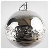 Wallace Silversmiths  1979 "Bustling Christmas Village" silver plate Christmas Sleigh Bell Ornament . Annual Edition. Ninth in a Series.