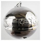 Wallace Silversmiths  1835-1985 "150th Wallace Anniversary" silver plate Christmas Sleigh Bell Ornament .