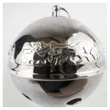 Wallace Silversmiths  1835-1985 "150th Wallace Anniversary" silver plate Christmas Sleigh Bell Ornament .