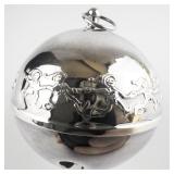 Wallace Silversmiths  1975 "Sprightly Elves" silver plate Christmas Sleigh Bell Ornament .