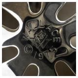 Wallace Silversmiths  1975 "Sprightly Elves" silver plate Christmas Sleigh Bell Ornament .