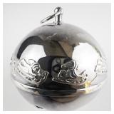 Wallace Silversmiths  1986 "Coasting Children" silver plate Christmas Sleigh Bell Ornament . Limited Edition. 16th in a series.
