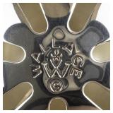 Wallace Silversmiths  1993 "Ribbons & Candles" silver plate Christmas Sleigh Bell Ornament .