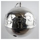 Wallace Silversmiths  1974 "Festive Toys" silver plate Christmas Sleigh Bell Ornament . Annual Edition. Fourth in a series