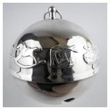 Wallace Silversmiths  1974 "Festive Toys" silver plate Christmas Sleigh Bell Ornament . Annual Edition. Fourth in a series