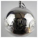 Wallace Silversmiths  1974 "Festive Toys" silver plate Christmas Sleigh Bell Ornament . Annual Edition. Fourth in a series