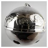 Wallace Silversmiths  1984 "Rejoicing Carolers" silver plate Christmas Sleigh Bell Ornament . Annual Edition. 14th in a Series