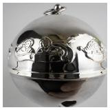 Wallace Silversmiths  1984 "Rejoicing Carolers" silver plate Christmas Sleigh Bell Ornament . Annual Edition. 14th in a Series