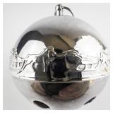 Wallace Silversmiths  1981 "Dashing Through the Snow" silver plate Christmas Sleigh Bell Ornament . Annual Edition. 11th in a Series