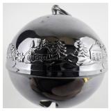 Wallace Silversmiths  1979 "Bustling Christmas Village" silver plate Christmas Sleigh Bell Ornament .