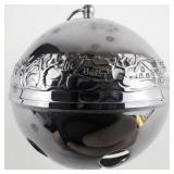 Wallace Silversmiths  1979 "Bustling Christmas Village" silver plate Christmas Sleigh Bell Ornament .