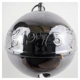 Wallace Silversmiths  1975 "Sprightly Elves" silver plate Christmas Sleigh Bell Ornament .