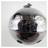 Wallace Silversmiths  1975 "Sprightly Elves" silver plate Christmas Sleigh Bell Ornament .