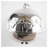 Wallace Silversmiths  1992 "Celestial Angels" silver plate Christmas Sleigh Bell Ornament .