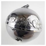 Wallace Silversmiths  1978 "Legendary Christmas Rose" silver plate Christmas Sleigh Bell Ornament .