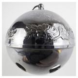 Wallace Silversmiths  1978 "Legendary Christmas Rose" silver plate Christmas Sleigh Bell Ornament .