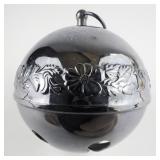 Wallace Silversmiths  1978 "Legendary Christmas Rose" silver plate Christmas Sleigh Bell Ornament .