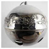 Wallace Silversmiths  1980 "Candles & Holly" silver plate Christmas Sleigh Bell Ornament . Annual Edition 10th in a Series.