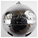 Wallace Silversmiths  1980 "Candles & Holly" silver plate Christmas Sleigh Bell Ornament . Annual Edition 10th in a Series.