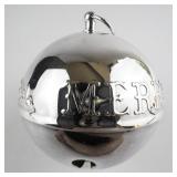 Wallace Silversmiths  1973 "Merry Christmas" silver plate Christmas Sleigh Bell Ornament . Annual Edition. 3rd in a Series