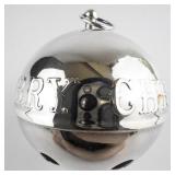 Wallace Silversmiths  1973 "Merry Christmas" silver plate Christmas Sleigh Bell Ornament . Annual Edition. 3rd in a Series