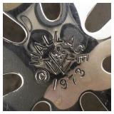 Wallace Silversmiths  1973 "Merry Christmas" silver plate Christmas Sleigh Bell Ornament . Annual Edition. 3rd in a Series