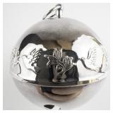 Wallace Silversmiths  1977 "Mistletoe & Doves" silver plate Christmas Sleigh Bell Ornament .