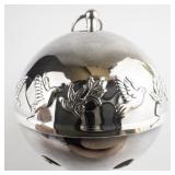 Wallace Silversmiths  1977 "Mistletoe & Doves" silver plate Christmas Sleigh Bell Ornament .