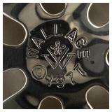 Wallace Silversmiths  1977 "Mistletoe & Doves" silver plate Christmas Sleigh Bell Ornament .