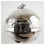 Wallace Silversmiths  1989 "Magical Santa & Reindeer" silver plate Christmas Sleigh Bell Ornament . Annual Edition. 19th in a Series