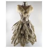 Sparkling Dress Christmas Tree/Mannequin  - 2 ft tall approximately