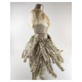 Sparkling Dress Christmas Tree/Mannequin  - 2 ft tall approximately