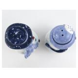 Vintage Mr. & Mrs. Snowman Ceramic Salt & Pepper Shakers by Home Co.