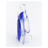 Blown Glass Cobalt Blue Penguin Paperweight